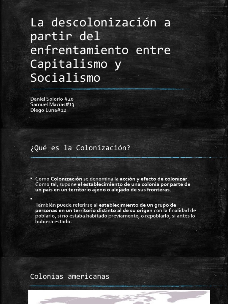 E1 La Descolonización A Partir Del Enfrentamiento Entre Capitalismo y Socialismo PDF
