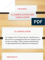 Classification and Tabulation