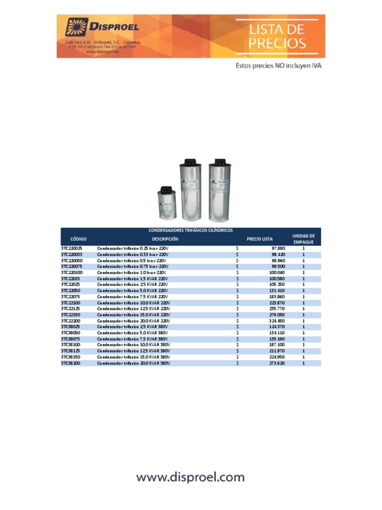 Disproel - Lista de Precios Modulares - Junio 2021 | PDF