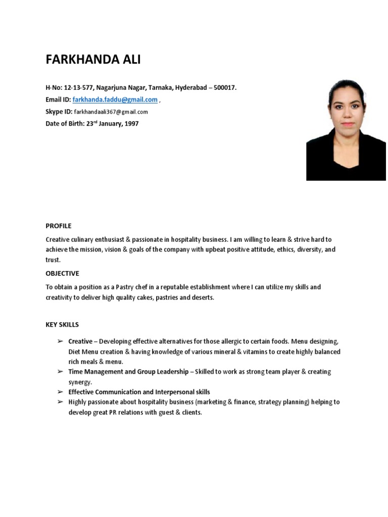 farkhanda-ali-pastry-chef-fresher-cv-jan-2023-pdf-cakes
