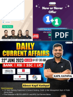 22nd June 2023 Current Affairs by Kapil Kathpal (Bilingual)