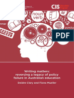 Writing Matters - Reversing A Legacy of Policy Failure in Australian Education