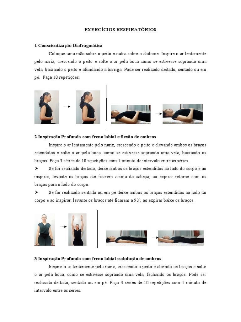 Exercícios Respiratórios e Alongamentos | PDF