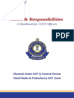 Roles Responsibilities A Handbook For CGST Officers