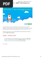 ABAP On Cloud - 2 - ABAP Trial Instance On Cloud