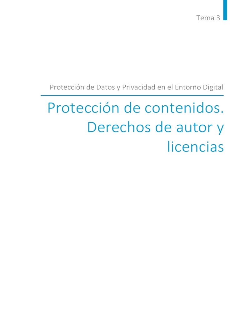 Derechos de Autor y Licencias Digitales | PDF | Propiedad intelectual ...
