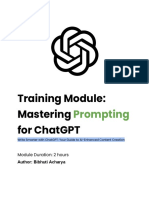 Mastering Prompting For ChatGPT Training Module Bibhuti 1686685530