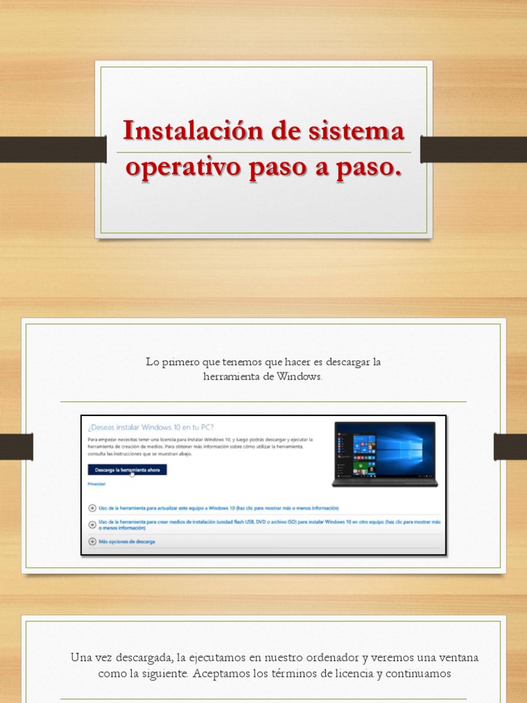 Instalación de Windows 10 paso a paso | PDF | Windows 10 | Microsoft ...