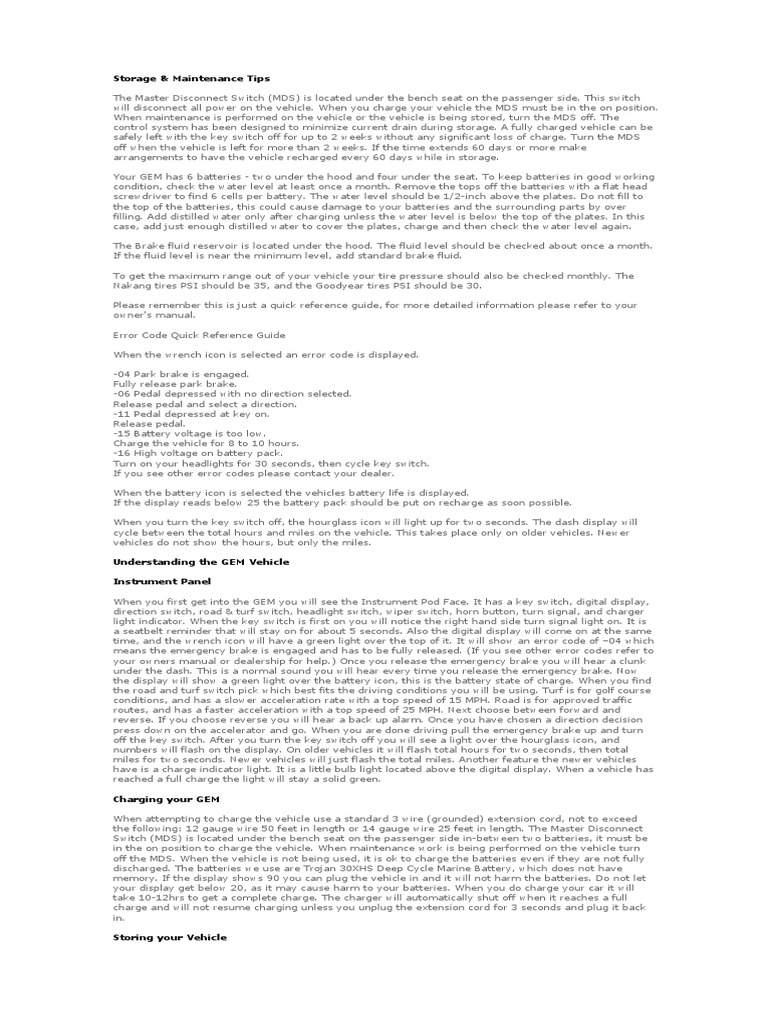 Vehicle Care Storage | PDF | Battery Charger | Vehicles