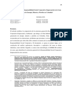 Generalidades de La Responsabilidad Social Corporativa Empresarial en La Gran Industria de Energía, Minería y Petróleo en Colombia