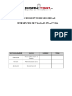 PROCEDIMIENTO DE SEGURIDAD Trabajo en Altura