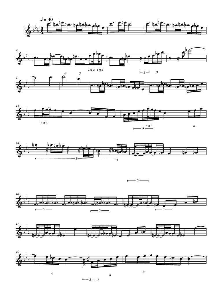 Digital PDF image for Claude Debussy Syrinx, an accessible flute solo edition for reading and rehearsal.