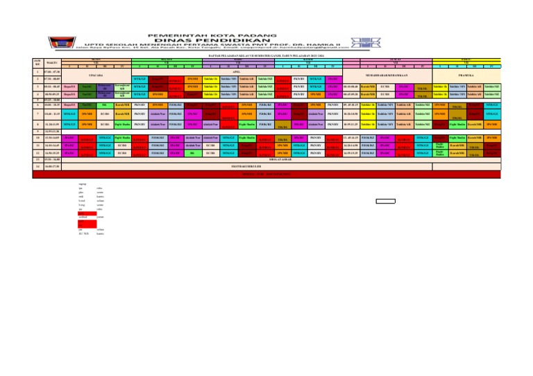 Jadwal Pembelajaran Kelas 7 Revisi (2) - 7 | PDF