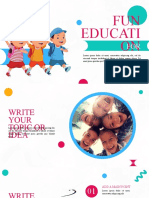 Colorful Cute Illustration Fun Education For Kids Presentation