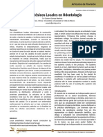 Anestésicos Locales en Odontología