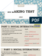 Speaking Test Part 1