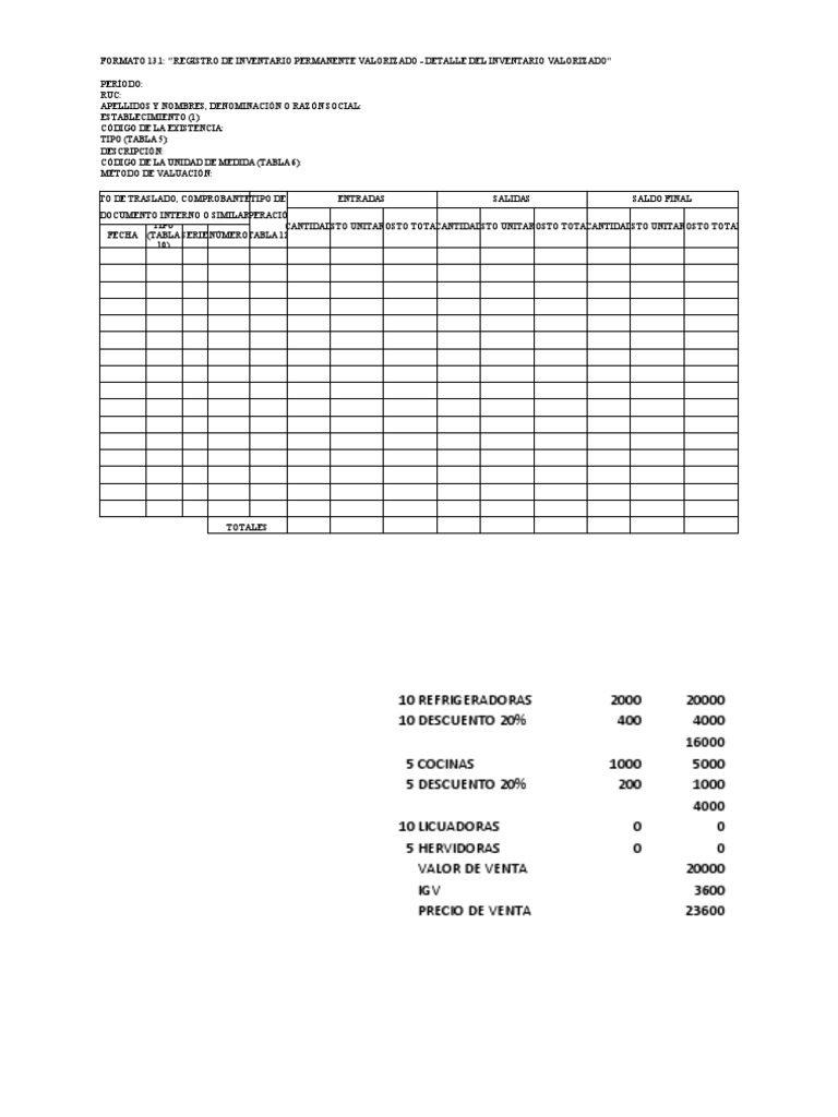 Modelo Kardex | PDF