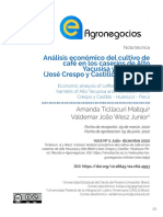 Análisis Económico Del Cultivo de Café en Los Caseríos de Alto Yacusisa y Alto Belén (José Crespo y Castillo - Huánuco - Perú)