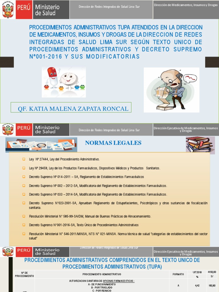 Normativa para Colocar A Proyecto-Procedimientos TUPA Establecimientos ...