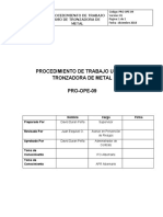 Pro-Ope-09 Uso Trozadora de Metal 2018