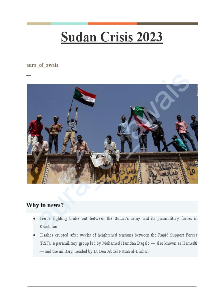 Sudan Crisis 2023 | PDF | Sudan | International Relations