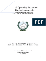 SOP For Usage of Explosives in KP