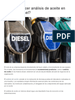 Por Qué Hacer Análisis de Aceite en Los Motores Diesel