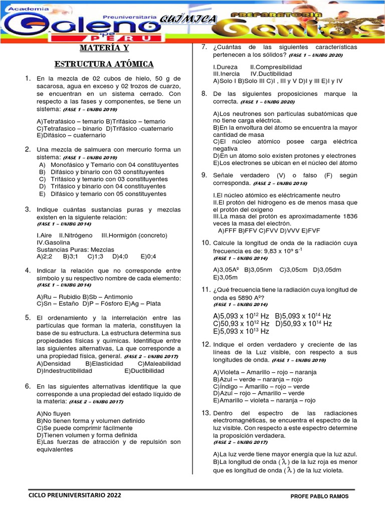 Química 02 Estructura PDF Ligero Electrón