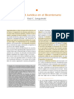 La Seguridad Jurídica en El Bicentenario. Raúl Sanguinetti