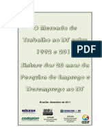 O Mercado de Trabalho No DF Entre 1992 e 2011 Síntese Dos 20 Anos Da PED No DF