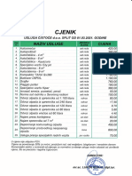 Cjenik Čistoće D.O.O. Od 01.03.2021.