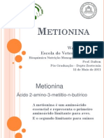 Metionina: ciclo e conversão em cistina