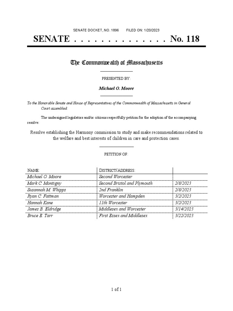 Harmony Commission PDF Juvenile Court Lawyer