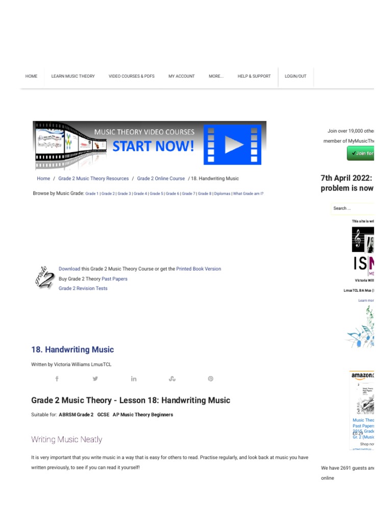 Handwriting Music PDF Clef Notation