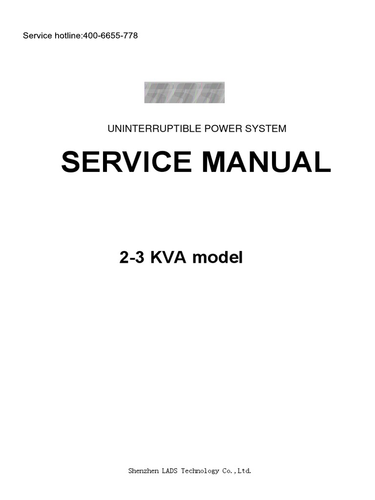 2-3 KVA UPS Service Manual Guide | PDF | Power Inverter | Power Supply