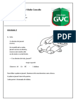 Atividade 2 Jacaré 3°ano