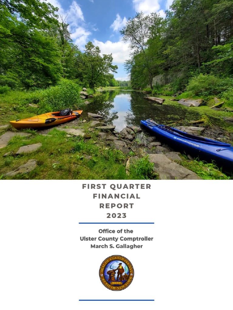 Ulster County First Quarter 2023 Financial Report PDF Taxes Interest