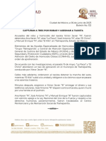 Boletín No. 132 - Capturan A Tres Por Robar y Asesinar A Taxista