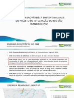 Palestra 25 - Energias Renováveis - A Sustentabilidade Do Projeto de Integração Do São Francisco (Pisf)