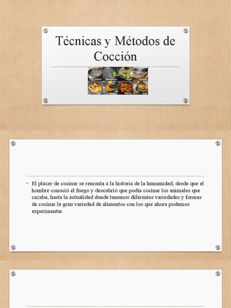 Metodos y Tipos de Coccion | PDF | Cocinando | Estofado