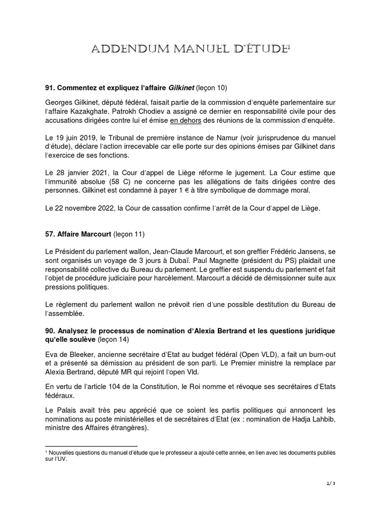 Addendum In French – Addendum En Anglais – OZJDK
