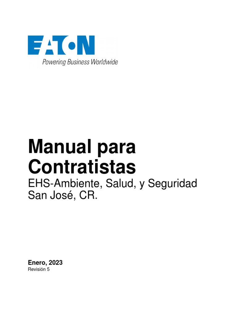 MESH-07!01!01 Manual para Contratistas EHS - 2023 | PDF ...