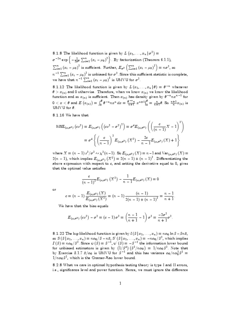 Solutions8 1 8 2 pdf bias of an estimator econometrics