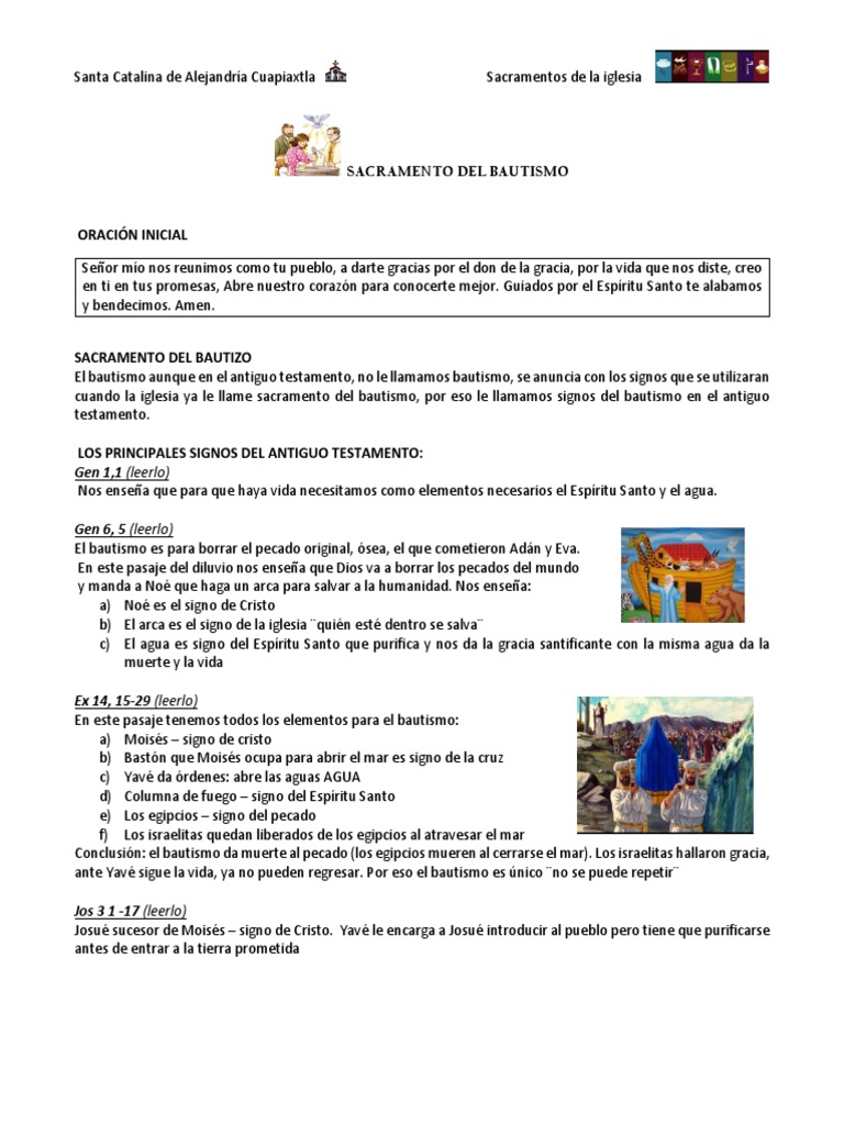 SACRAMENTO DEL BAUTISMO | PDF | Bautismo | Sacramentos