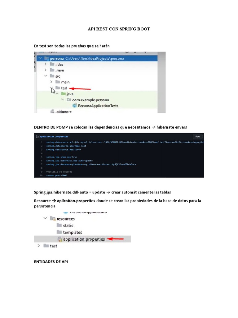 API REST con Spring Boot y Hibernate | PDF | SQL | Ingeniería Informática