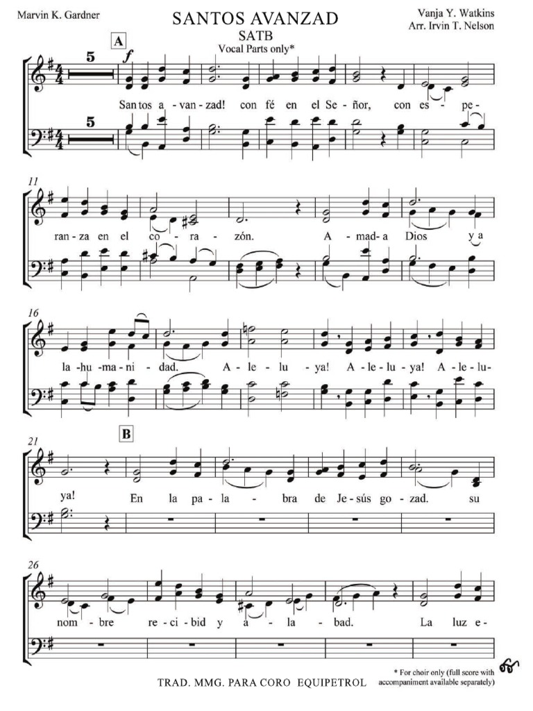 Santos Avanzad Coro Spanish1 PDF