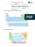 Ficha de Trabajo Organización de La Tabla Periodica