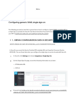 Configuring Generic SAML Single Sign-On