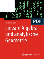 Lineare Algebra Und Analytische Geometrie: Christian Bär