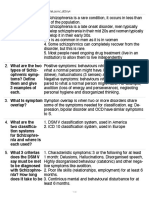 Psychology Schizophrenia Notes